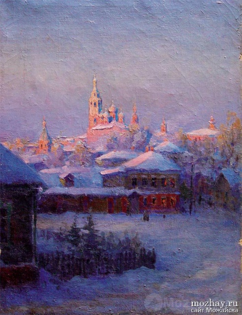      "Закат. Троицкая церковь", 1917, Художественная галерея города Можайск.И.Л.Горохов.